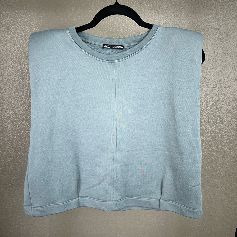 Zara Soft Teal Sweatshirt